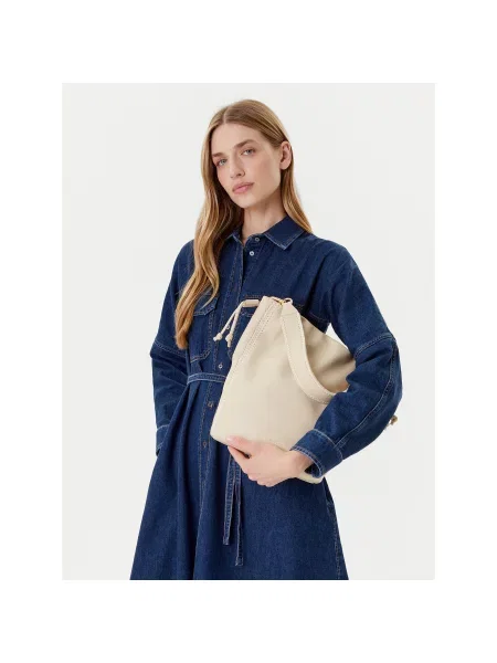 Tommy Hilfiger Τσάντα Th Soft Summer Bucket Κρεμ μπεζ