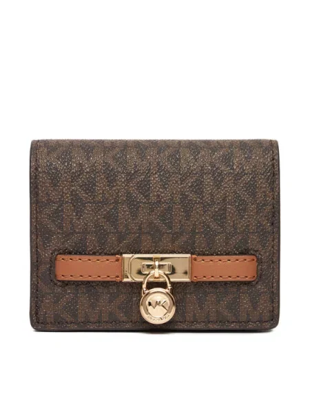 Малък дамски портфейл MICHAEL Michael Kors кафяв