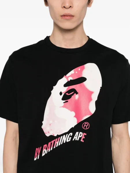 Tricou A Bathing Ape® cu imagine negru