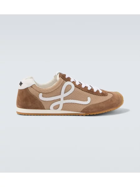 Sneakerși Loewe din piele de căprioară bej