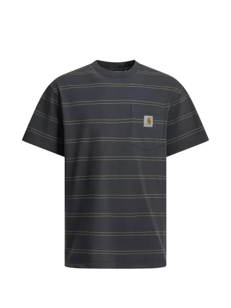Tricou Carhartt Wip cu dungi cu imagine violet