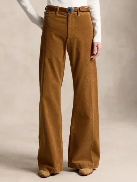 POLO RALPH LAUREN Pantaloni | Relaxed fit | catifea reiată maro