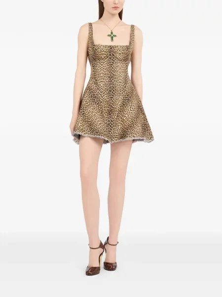 Rochie Roberto Cavalli cu imagine cu model leopard de costum