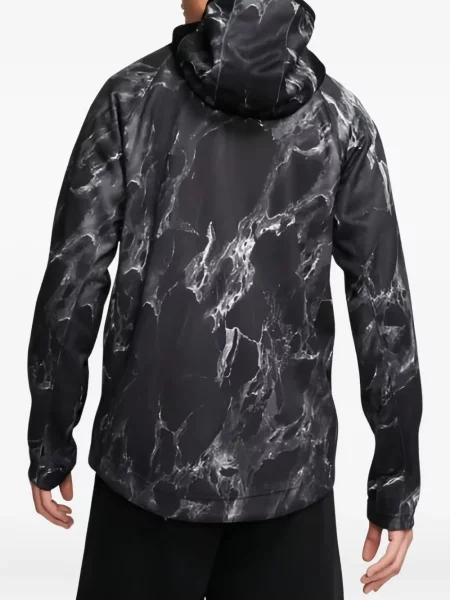 Hanorac cu glugă Nike cu autograf cu dungi alergare negru