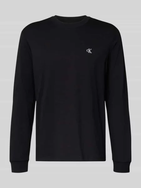 Bluzka z długim rękawem Calvin Klein Jeans czarna