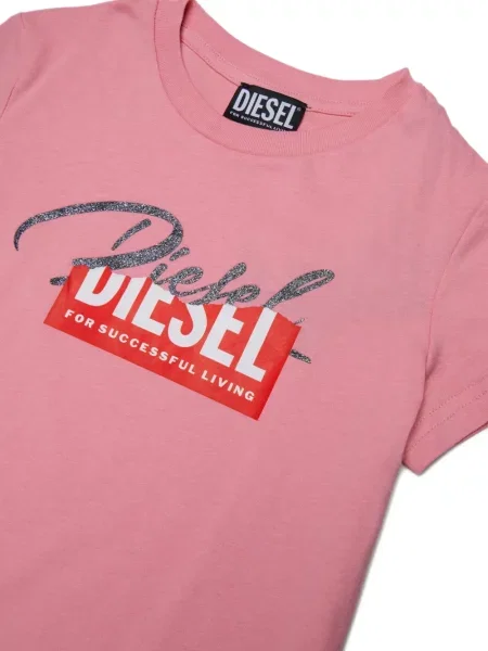 Koszulka dziecięca Diesel różowa