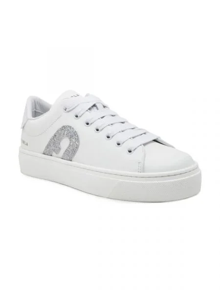 Furla Bőr sneakers tornacipő FURLA JOY LACE-UP fehér