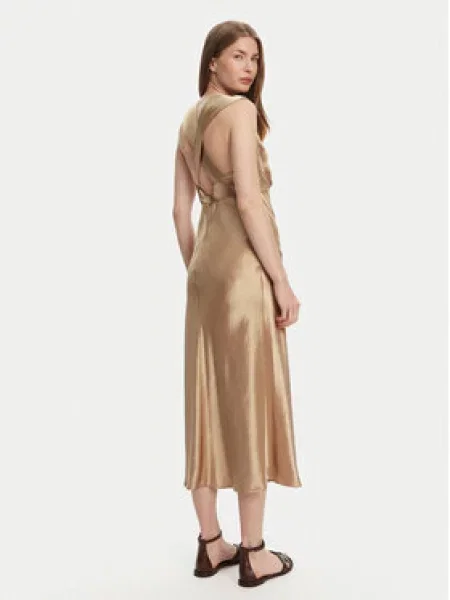 Max Mara Leisure Cocktail obleka Glizia rjava