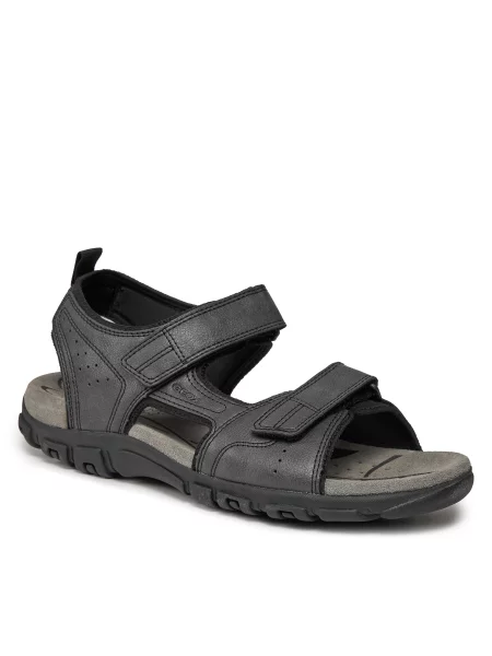Σανδάλια Geox Uomo Sandal Strada Black μαύρο