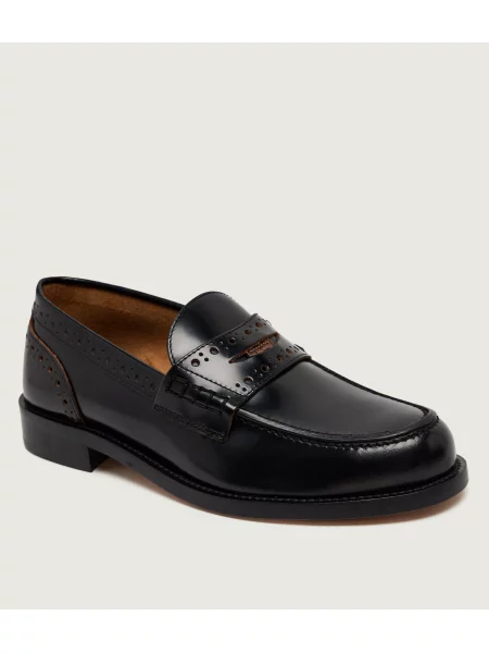 Weekend MaxMara De piele pantofi loafer Wkacolomba negru