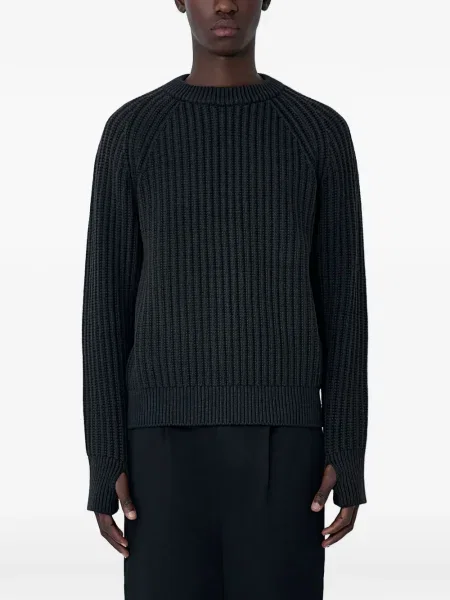 Pulover Junya Watanabe cu decolteu rotund negru
