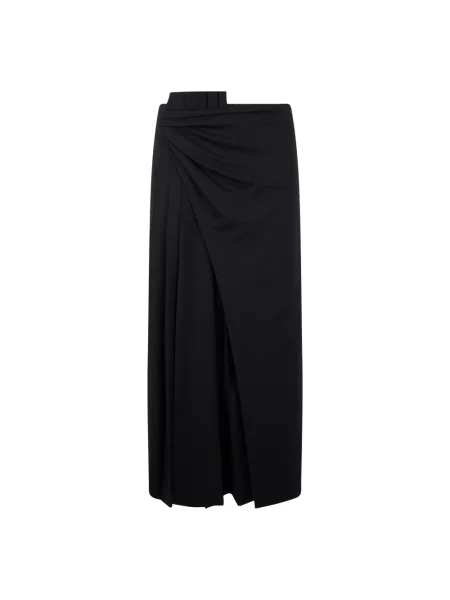 Długa spódnica maxi Alberta Ferretti wełniana czarna