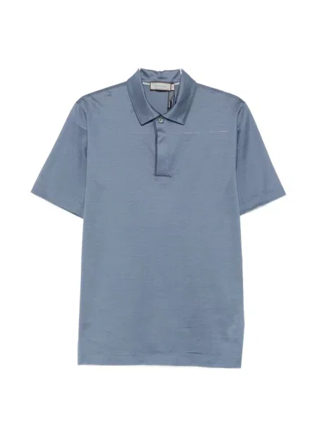 Scurt tricou polo Canali albastru