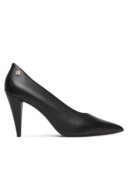 Pantofi pumps Tommy Hilfiger Th Smooth Leather Pump negru