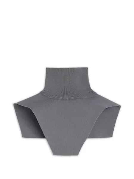Fular Jil Sander cu nervuri gri