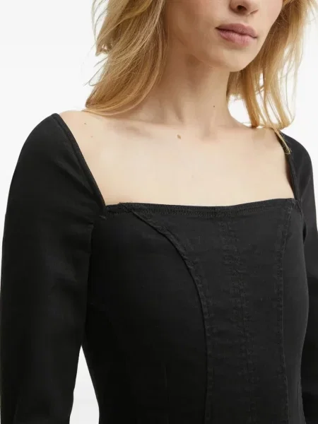 Rochie din denim Guess negru