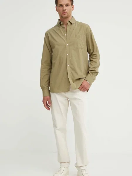 Сорочка Les Deux regular комір button-down зелений