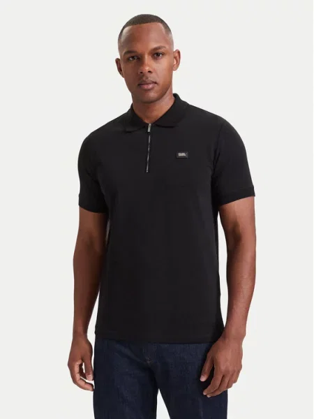 Tricou polo Karl Lagerfeld negru