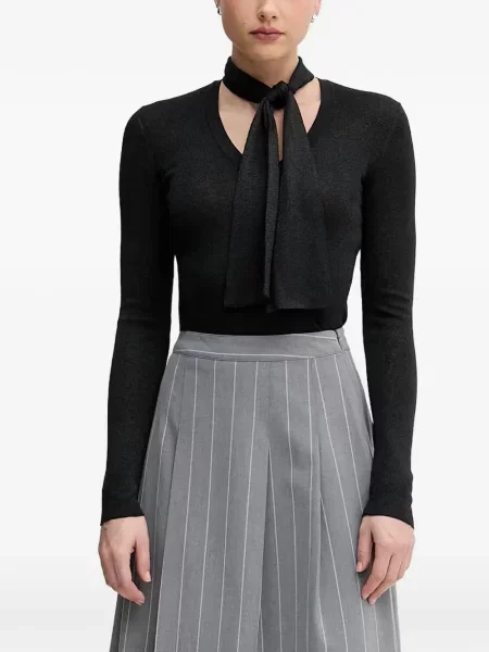 Tricou Sisley cu legături negru