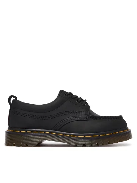 Κλειστά παπούτσια Dr. Martens Lowell 4 Eye Crazy Horse Leather Moc μαύρο