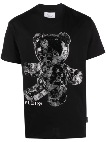 Koszulka Philipp Plein z nadrukiem teddy czarna