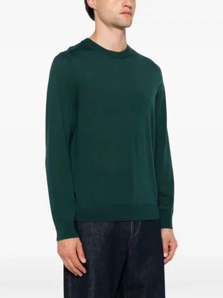 Pulover Paul Smith cu decolteu rotund verde