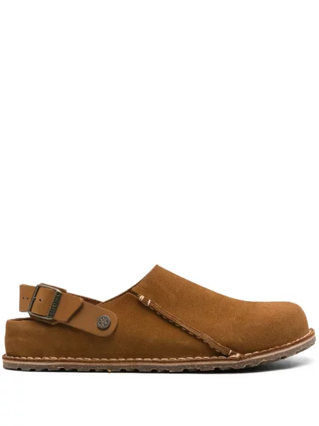 Sandale Birkenstock din piele de căprioară maro