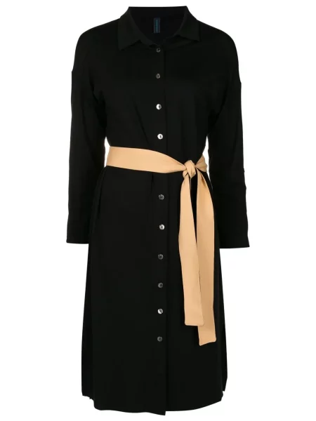 Sukienka koszulowa Lygia & Nanny z dżerseju garniturowa czarna