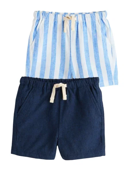 Next Pantaloni bleumarin / azuriu alb