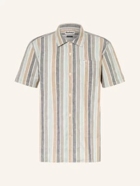 Barbour Koszula Z Krótkim Rękawem Hayton Relaxed Fit gruen niebieska
