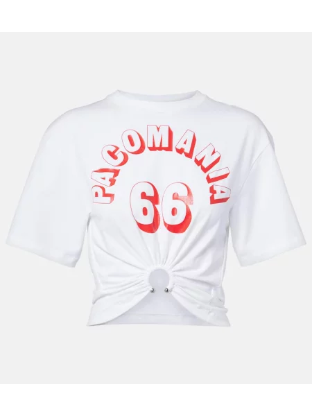 Cropp tricou Rabanne cu imagine alb