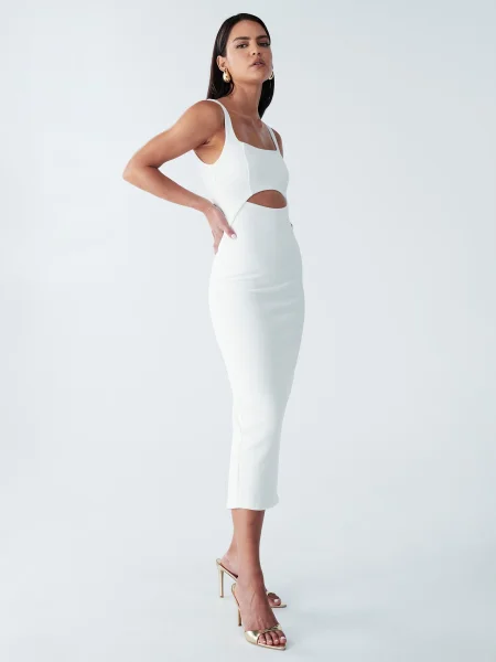 BWLDR Šaty ADI MIDI DRESS' bílá
