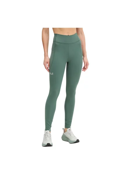 Jack Wolfskin legginsy Wildstride zielone