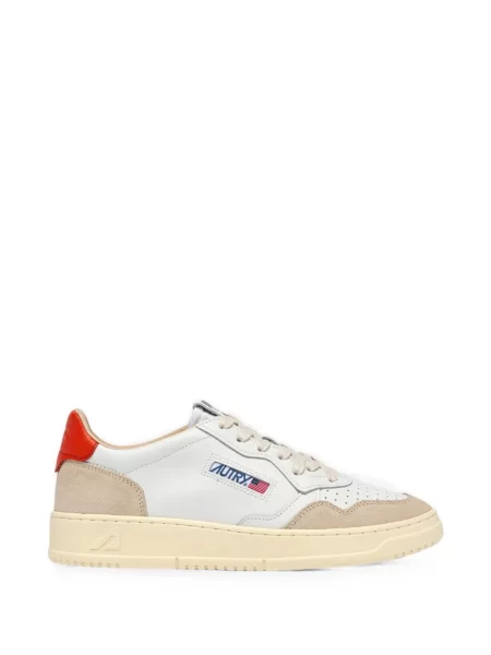 Sneakerși Autry din piele de căprioară alb