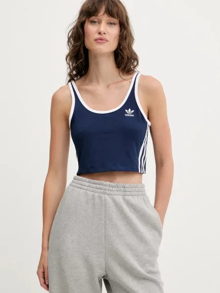 Топ Adidas Originals на райета тъмносиньо