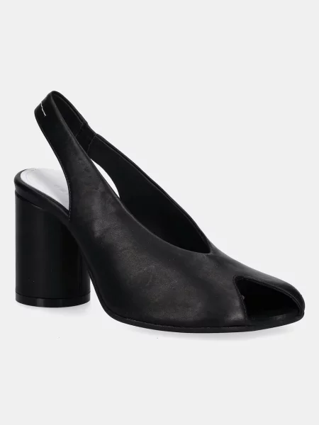 Кожени сандали Maison Margiela черно