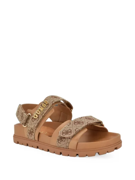 Sandale Guess cu imagine cu bretele maro