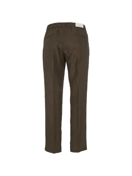 Pantaloni Michael Coal de in cu cordon maro