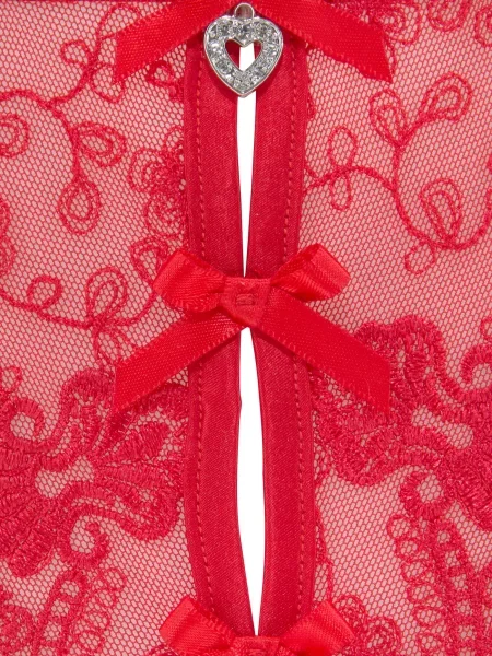 PETITE FLEUR GOLD Tanga roșu