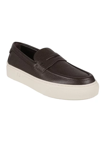 Półbuty Ferragamo skórzane brązowe