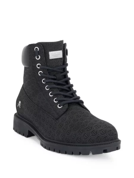 Кожени боти Philipp Plein черно