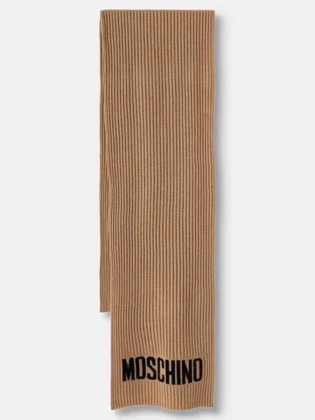 Moschino fular pentru bărbați cu lână maro