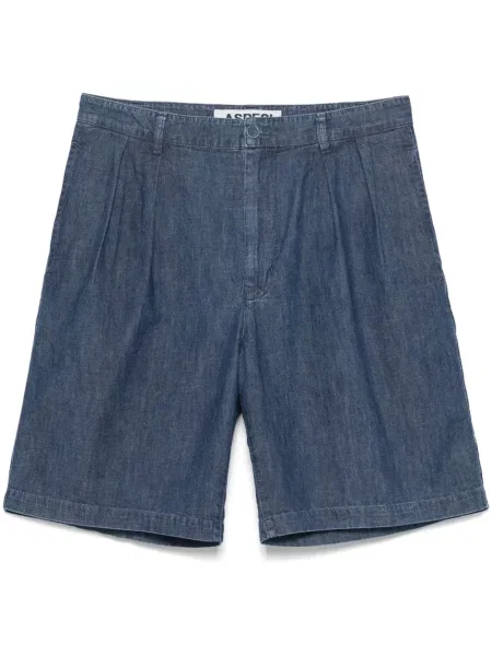 Pantaloni scurți din denim Aspesi albastru