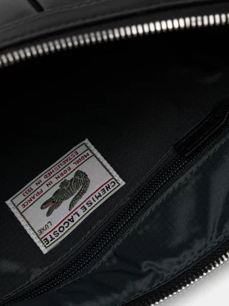 Кожаная сумка Lacoste черная