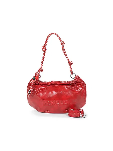 Crossbody torbica Desigual z avtogramom rdeča