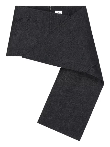 Mała mały spódnica jeansowa Courreges asymetryczna czarna