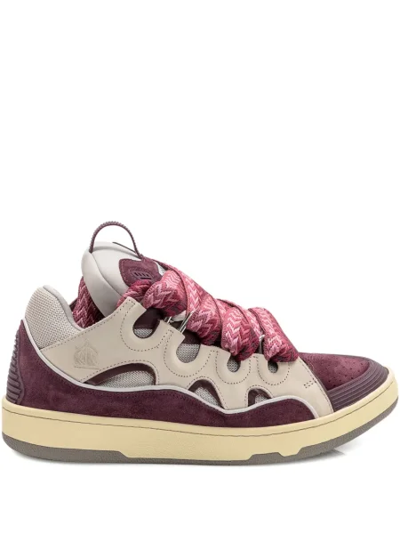 Sneakerși Lanvin cu șireturi din dantelă roșu
