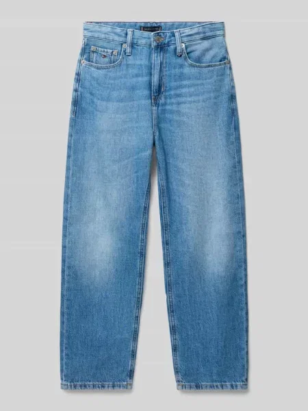 Jeansy o kroju relaxed fit baggy z czystej bawełny Tommy Hilfiger Teens niebieskie