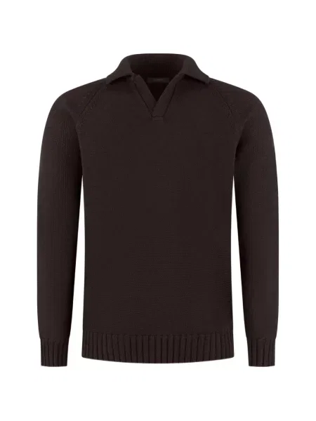 Gulerat tricou polo Zanone maro