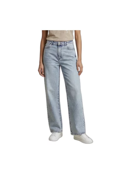 Jeansy straight leg Armani Exchange niebieskie